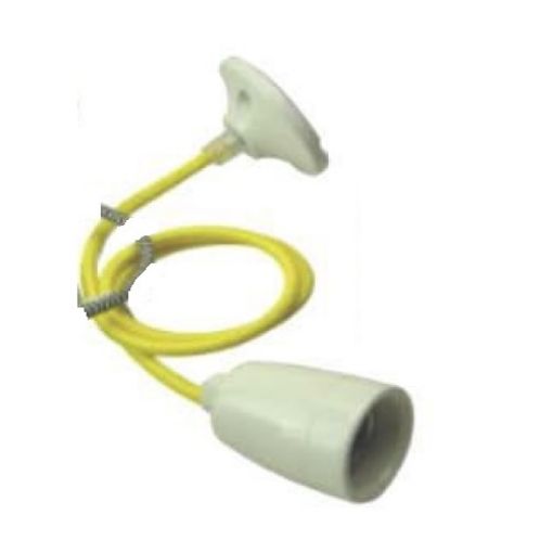 Εικόνα της Ανάρτηση Κεραμική 2x0.75mm² E27 Λευκή DS-C-01-W