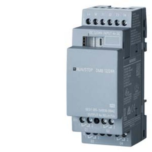 Picture of 6ED1055-1MB00-0BA2 LOGO! DM8 12/24R Expansion Module 4DI/4DO Relay
