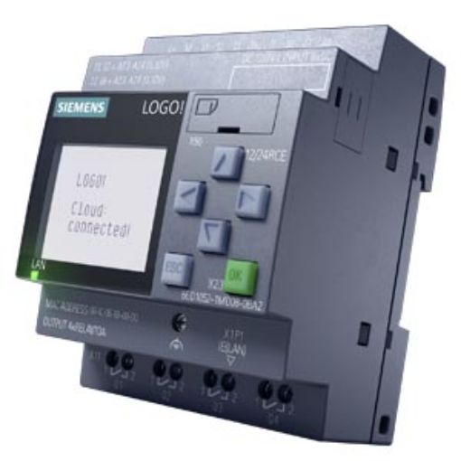 Picture of 6ED1052-1MD08-0BA2 LOGO! 12/24RCE Logic Controller 12/24VDC 8DI(4AI)/4DO Relay V8.4