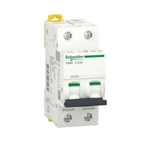 Picture of A9F74270 Miniature Circuit Breaker 2P 0.5AC 6kA iC60N