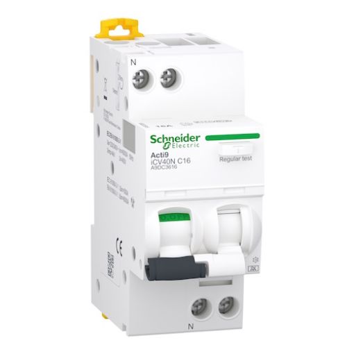 Picture of A9DC3616 Residual Current Fuse Relay A Type 1P+N 16A 30mA C 6kA RCBO iCV40N