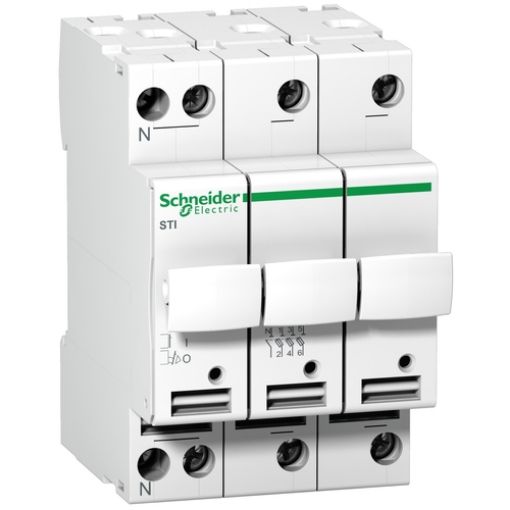 Εικόνα της A9N15658 Ασφαλειοαποζεύκτης STI 3P+N 10x38mm 3 Στοιχεία