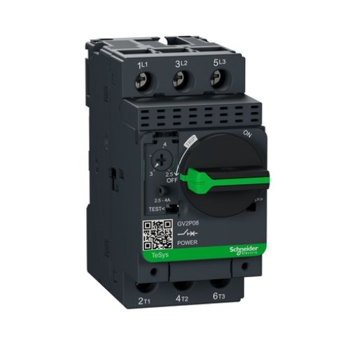 Εικόνα της GV2P08 Θερμομαγνητικός Διακόπτης 2.5-4A 1.1/1.5kW