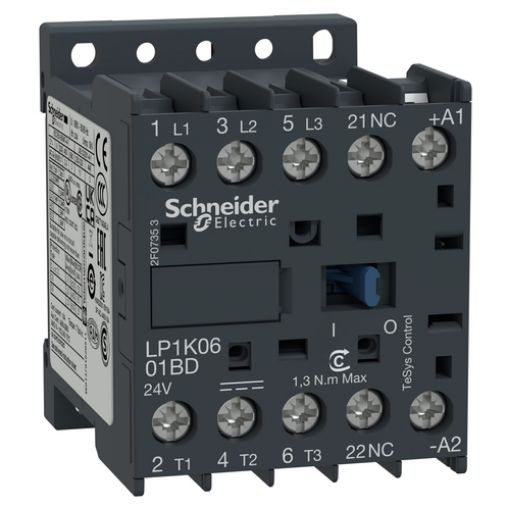 Picture of LP1K0601BD Mini Power Relay 3P 2.2kW 24VDC NC