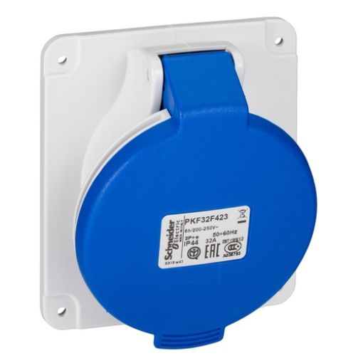 Picture of PKF32F423 Panel Socket Female 3P 32A 230V 6h IP44