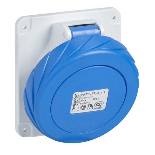 Picture of PKF32F723 Panel Socket Female 3P 32A 230V 6h IP67