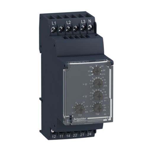 Picture of RM35UB3N30 Voltage Monitor Three-Phase Phase and Neutral 2C/O 5A