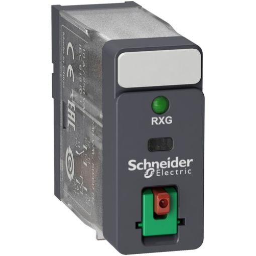 Picture of RXG12P7 RXG Microrelay 230VAC 1C/O 10A with Led+Test Button