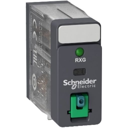 Picture of RXG22JD RXG Microrelay 12VDC 2C/O 5A with Led+Test Button