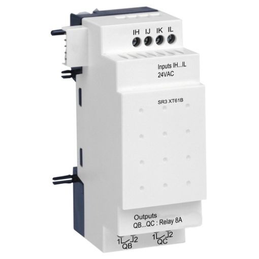 Picture of SR3XT61B Zelio Logic Expansion Unit 4/2 I/O 24VAC