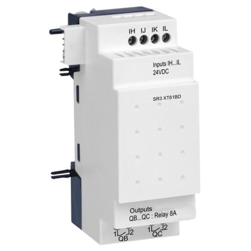 Picture of SR3XT61BD Zelio Logic Expansion Unit 4/2 I/O 24VDC