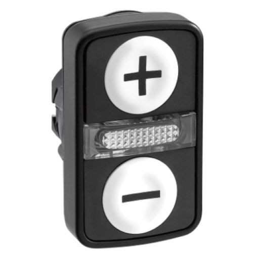 Picture of ZB5AW7A1715 Double Button Head (+ / -), Illuminated