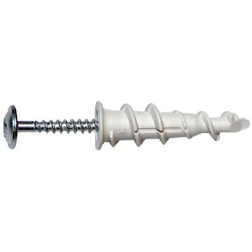Εικόνα της Ούπα Γυψοσανίδας Πλαστικό 26x30mm με Βίδα DRILL TP12 (Κουτί 200τμχ) 061630