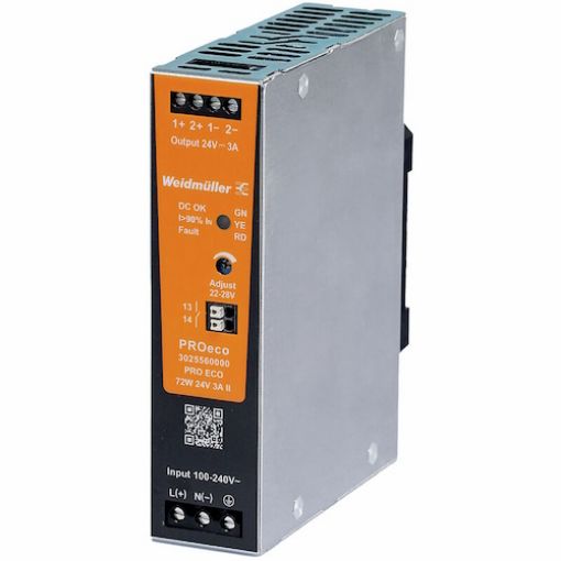 Picture of PRO ECO 72W 24V 3A Rail Power Supply 3025560000